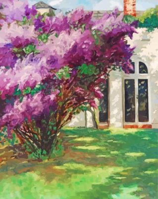 Lilac Tree Art paint by number p