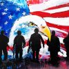 Patriotic Eagle And Soldiers paint by number p