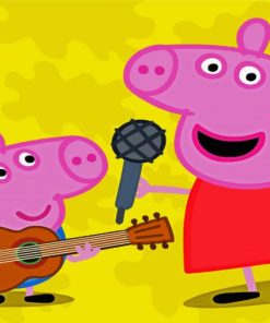 Peppa Pigs Musicians paint by number p