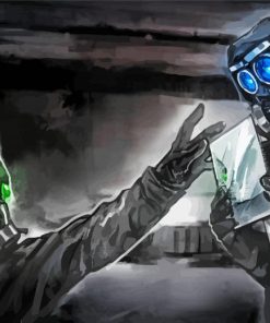 Monochrome Snippy Illustration paint by number p