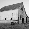 Aesthetic Black And White Barn paint by numbers