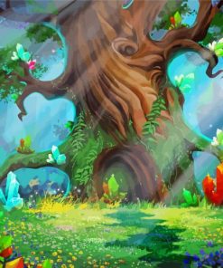 Aesthetic Mystical Forest paint by numbers