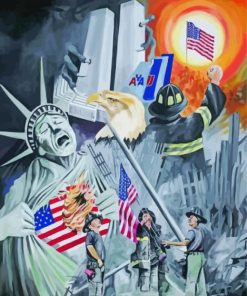 Aesthetic Patriotic paint by number p