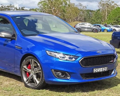 Aesthetic Blue Ford Falcon paint by number