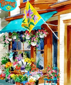 Aesthetic Flower Shop paint by number