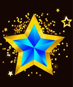 Aesthetic Golen Star paint by numbers