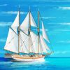 Aesthetic Schooner paint by number p