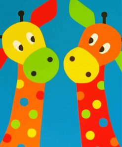 Cute Giraffe paint by numbers