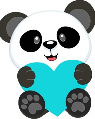 Cute Panda paint by numbers
