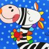 Cute Zebra paint by numbers