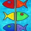 Colorful Fish paint by numbers