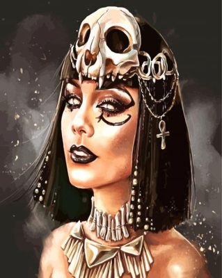 Ghotic Egyptian Cleopatra paint by number p