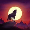 Moon Wolf paint by number p