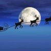 Santa Moon Silhouette paint by numbers