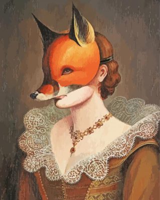 Fox Woman paint by numbers