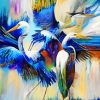 Abstract Storks Birds paint by numbers