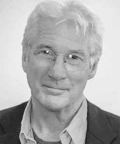 Black And White Richard Gere paint by numbers