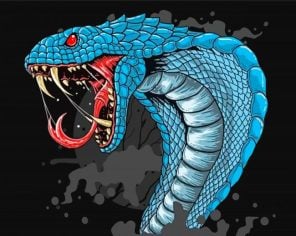 Blue Cobra paint by numbers