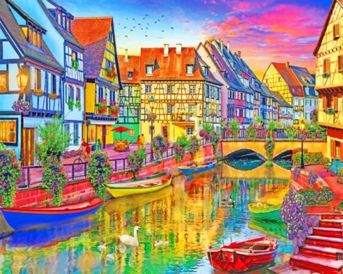 Colmar France paint by number
