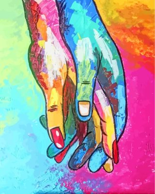 Colorful Hands paint by number