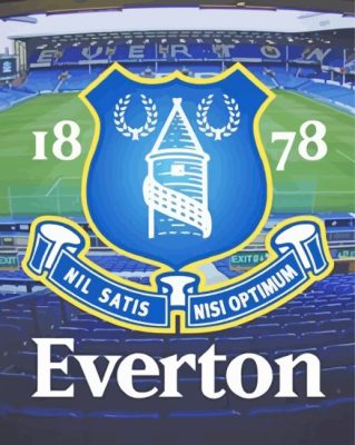 Goodison Park Everton Illustration paint by numbers  