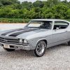Grey 1969 Chevy Chevelle paint by numbers