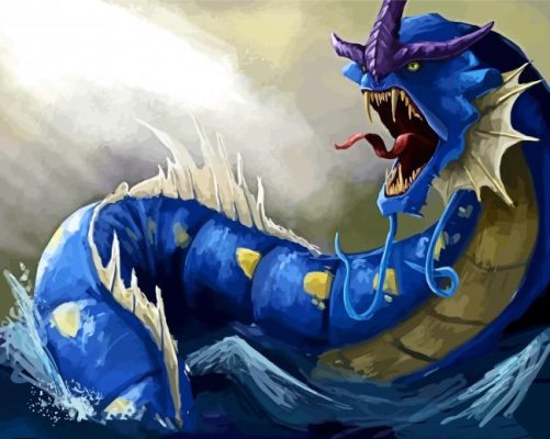 Gyarados Pokemon - Paint By Numbers - Numeral Paint