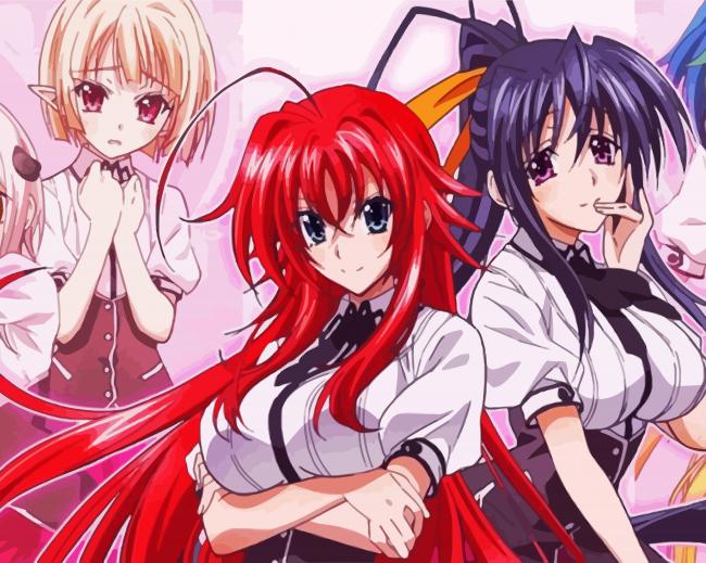 High School DxD Paint By Numbers - Numeral Paint Kit
