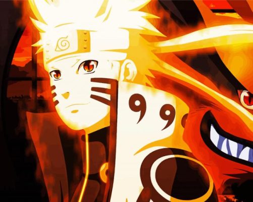Kurama And Naruto Manga Anime  paint by number
