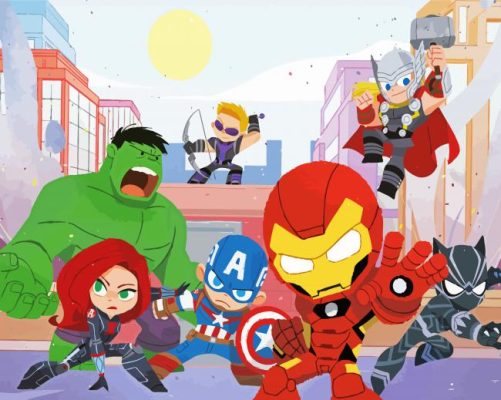 Marvel Avengers paint by numbers