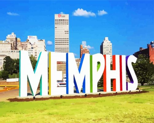 Memphis City paint by number