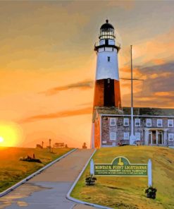 Montauk Lighthouse Meseum paint by number