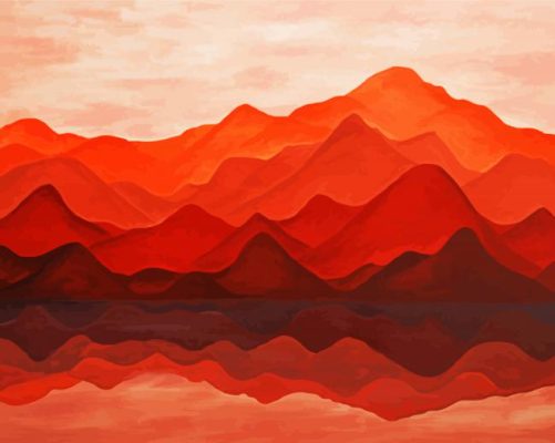 Orange Mountains paint by numbers