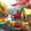 Outdoor Camp By River paint by numbers