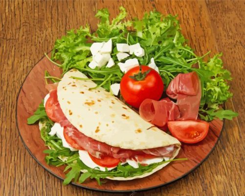 Piadina Food paint by number