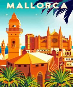 Spain Mallorca Poster paint by numbers