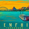 Tennessee Memphis City Poster paint by number