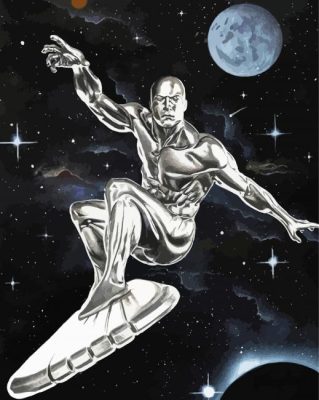 The Silver Surfer Art  paint by numbers