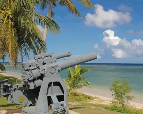 War In The Pacific National Historical Park Guam paint by numbers 