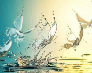 Water Butterflies paint by numbers