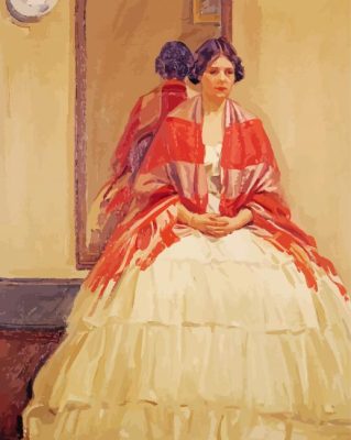 Young Girl In Victorian Dress paint by numbers