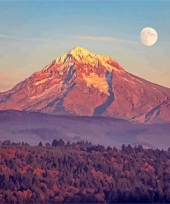 Aesthetic Mount Hood Landscape Nature paint by numbers