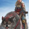 Wolf And Warrior Woman paint by numbers