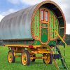 Aesthetic Bow Top Gypsy Wagon paint by numbers