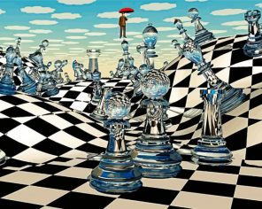 Chess Board Illustration paint by numbers