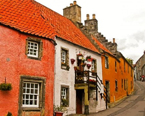 Culross Houses paint by numbers