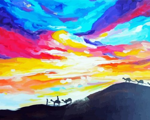 Colorful Sky paint by numbers