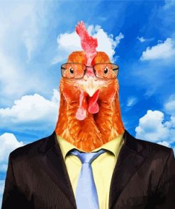Classy Rooster In A Suit paint by numbers