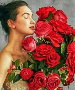 Lady With Flowers paint by numbers