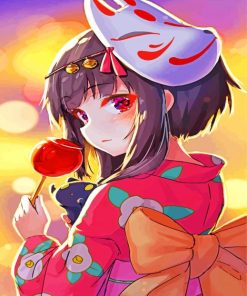 Megumin In A Kimono paint by number